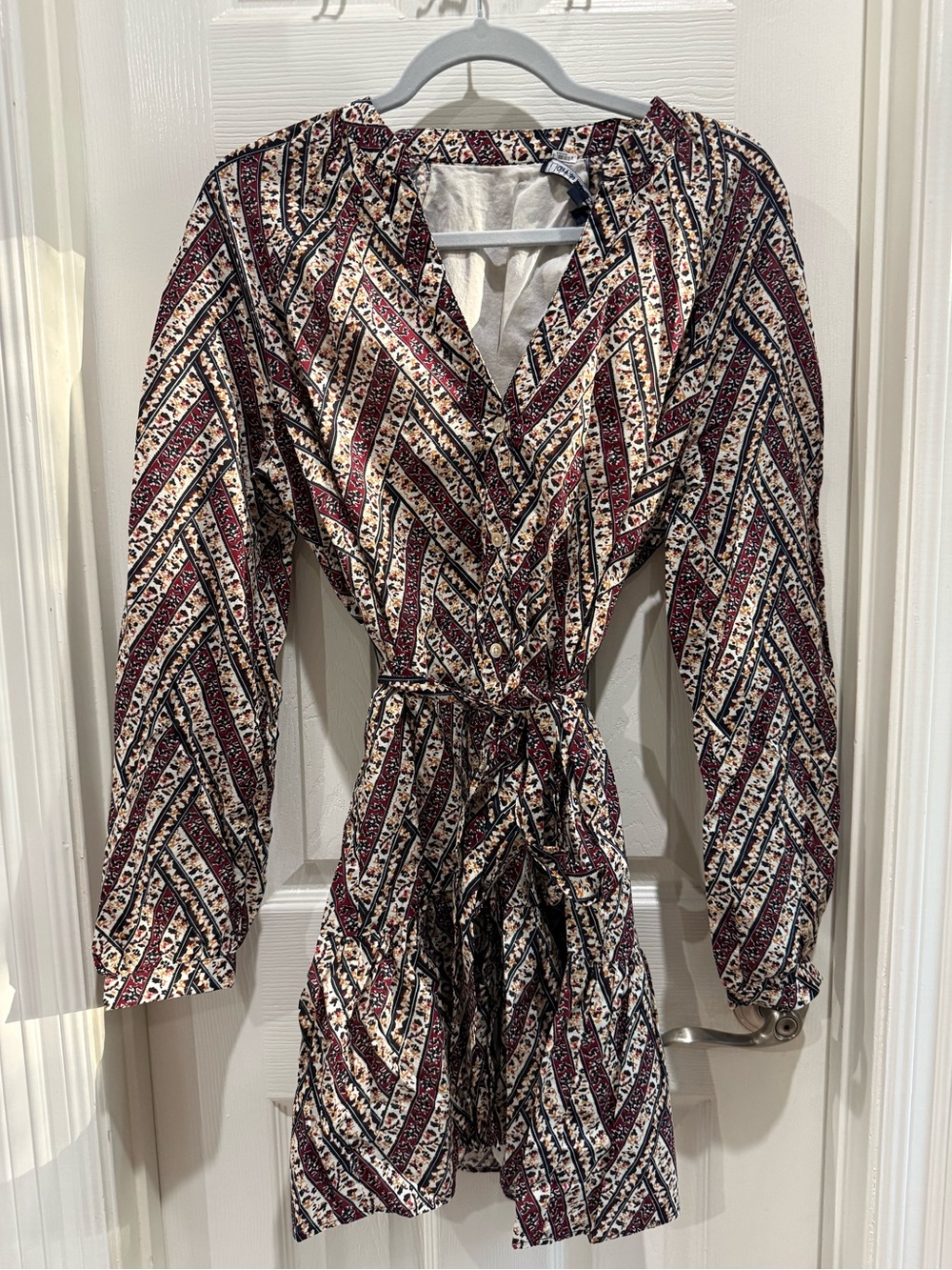 Veronica Beard Georgia Belted Mini Shirt Dress